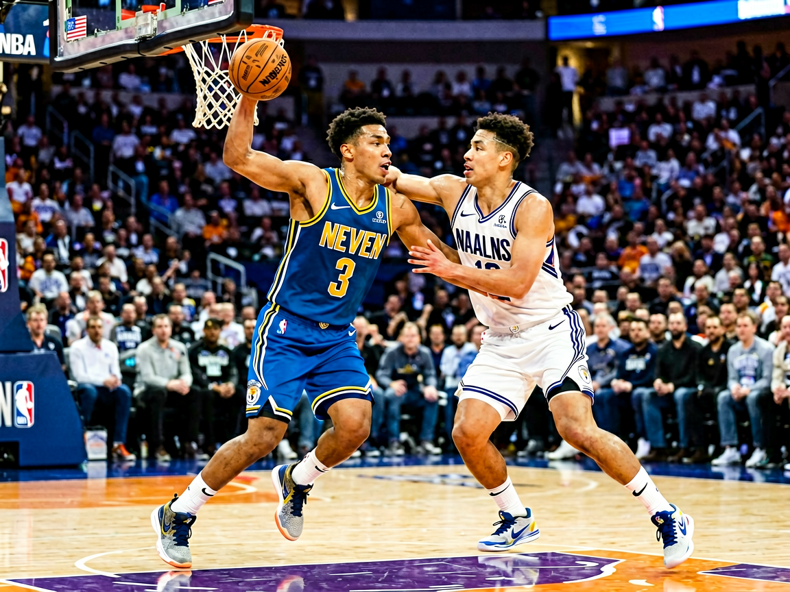 NBA篮球比赛现场球员激烈对抗精彩瞬间